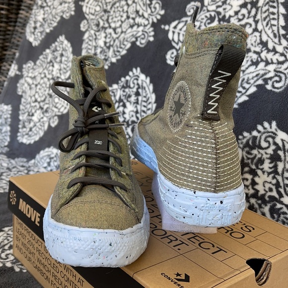 Converse Chuck Taylor All Star Crater Hi Yellow/Carbon Jasper MEN`S - Picture 11 of 16